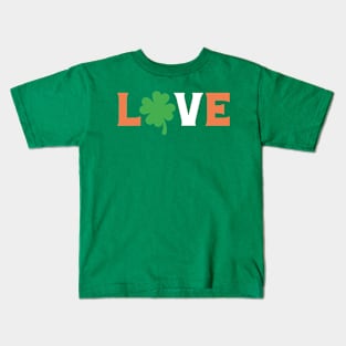 love, St. Patrick’S Day Shamrock Clover, st. patrick's day gift, Funny st Patricks gift, Cute st pattys gift, Irish Gift, Patrick Matching. Kids T-Shirt